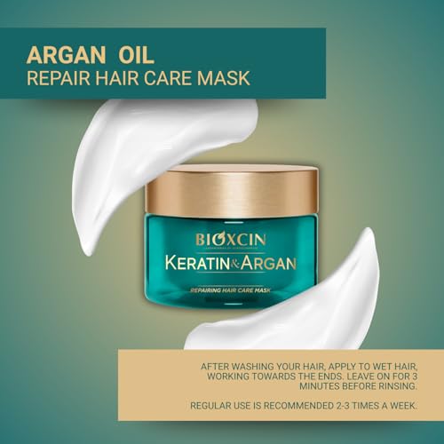 Bioxcin Keratin & Argan Onarıcı Saç Bakım Maskesi 225 ml – Yıpranmış Saçlar İçin Nemlendirici ve Ona