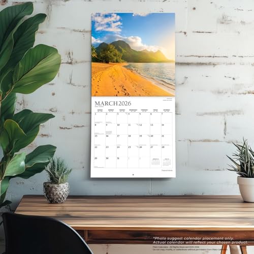 Tropical Islands 2026 Square Plato Foil Calendar