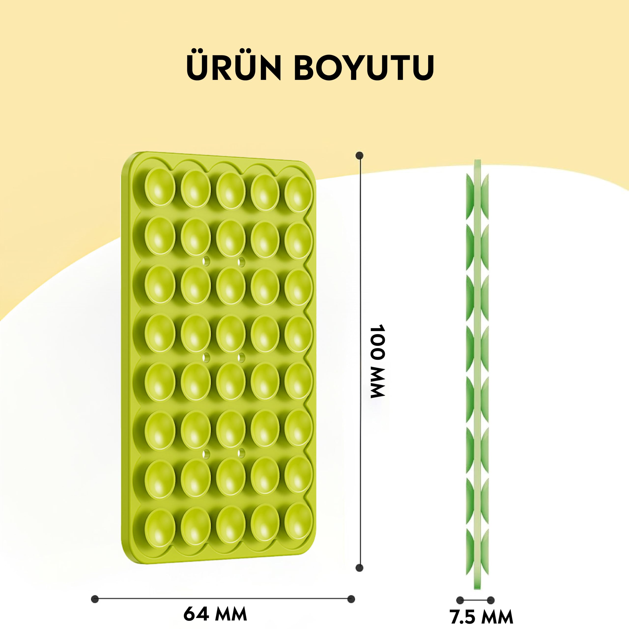 Babilden Telefon Arkasına Yapışan Silikon Vantuzlu Telefon Tutucu, Telefon Kılıfı Tutucu, Tüm Cep Telefonu Modellerine Uygun, Araç Telefon Tutucu, Ahtapot, Vakumlu Telefon Tutucu (Yeşil)