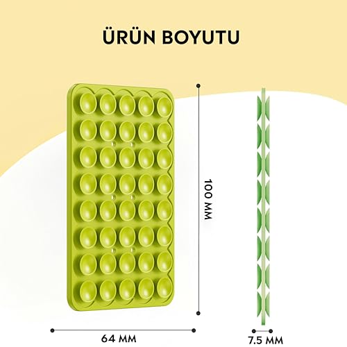 Babilden Telefon Arkasına Yapışan Silikon Vantuzlu Telefon Tutucu, Telefon Kılıfı Tutucu, Tüm Cep Telefonu Modellerine Uygun, Araç Telefon Tutucu, Ahtapot, Vakumlu Telefon Tutucu (Yeşil)
