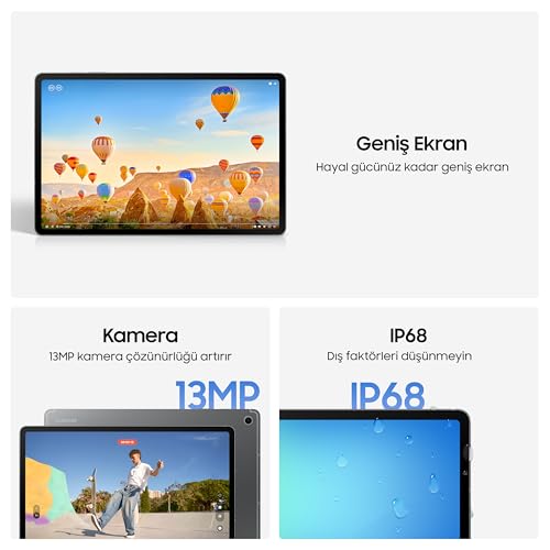 Samsung Galaxy Tab S10 FE, Wi-Fi Android Tablet, 8GB RAM, 128GB Depolama, 10.9 İnç, 90Hz Ekran, S Pen Dahil, IP68, 8000mAh Batarya, Mavi (Samsung Türkiye Garantili)
