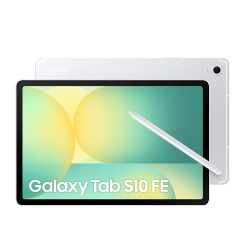 Samsung Galaxy Tab S10 FE, Wi-Fi Android Tablet, 8GB RAM, 128GB Depolama, 10.9 İnç, 90Hz Ekran, S Pen Dahil, IP68, 8000mAh Batarya, Gümüş (Samsung Türkiye Garantili)