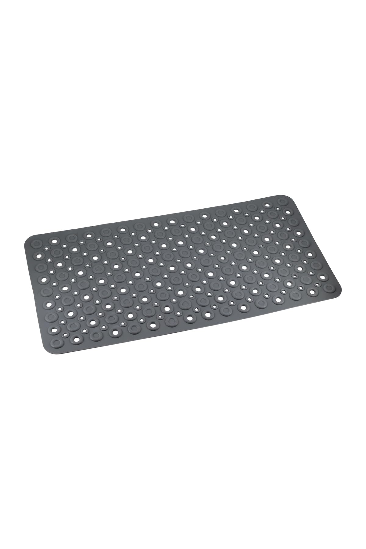 Efe Mark Premium Serisi Banyo - Küvet İçi Kaydırmaz Vantuzlu Oluklu Desenli Diktördgen Paspas 67,5 x 34,5 cm, Gri