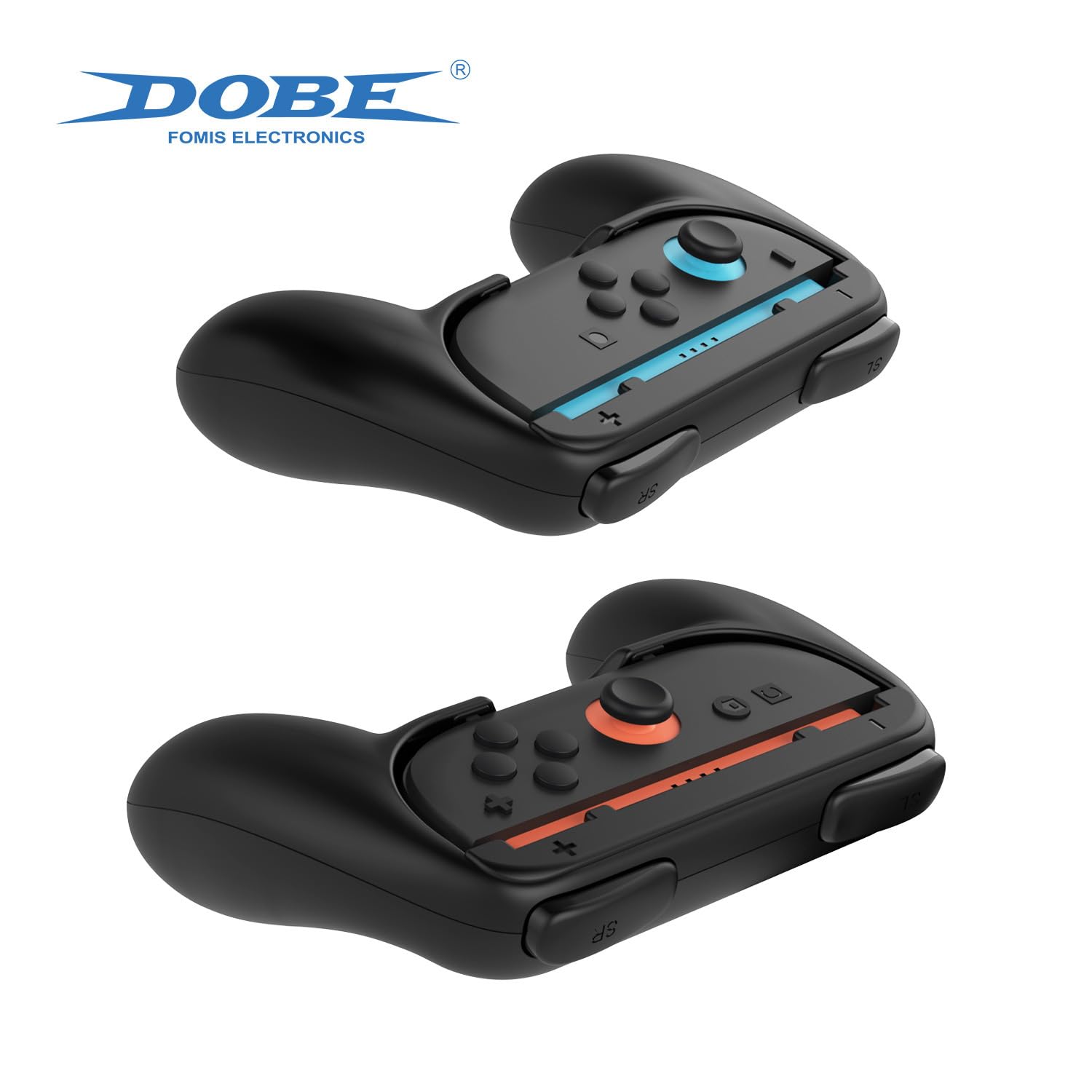 DOBE FOMIS ELECTRONICS Grips for Nintendo Switch2 Joy-Con, Left and right handle grip for Switch2 Joy Cons Controller, 2 Pack (Black)