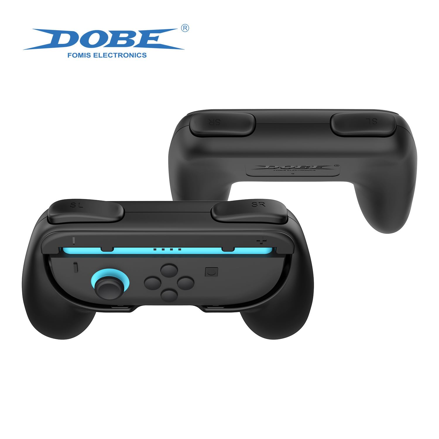 DOBE FOMIS ELECTRONICS Grips for Nintendo Switch2 Joy-Con, Left and right handle grip for Switch2 Joy Cons Controller, 2 Pack (Black)