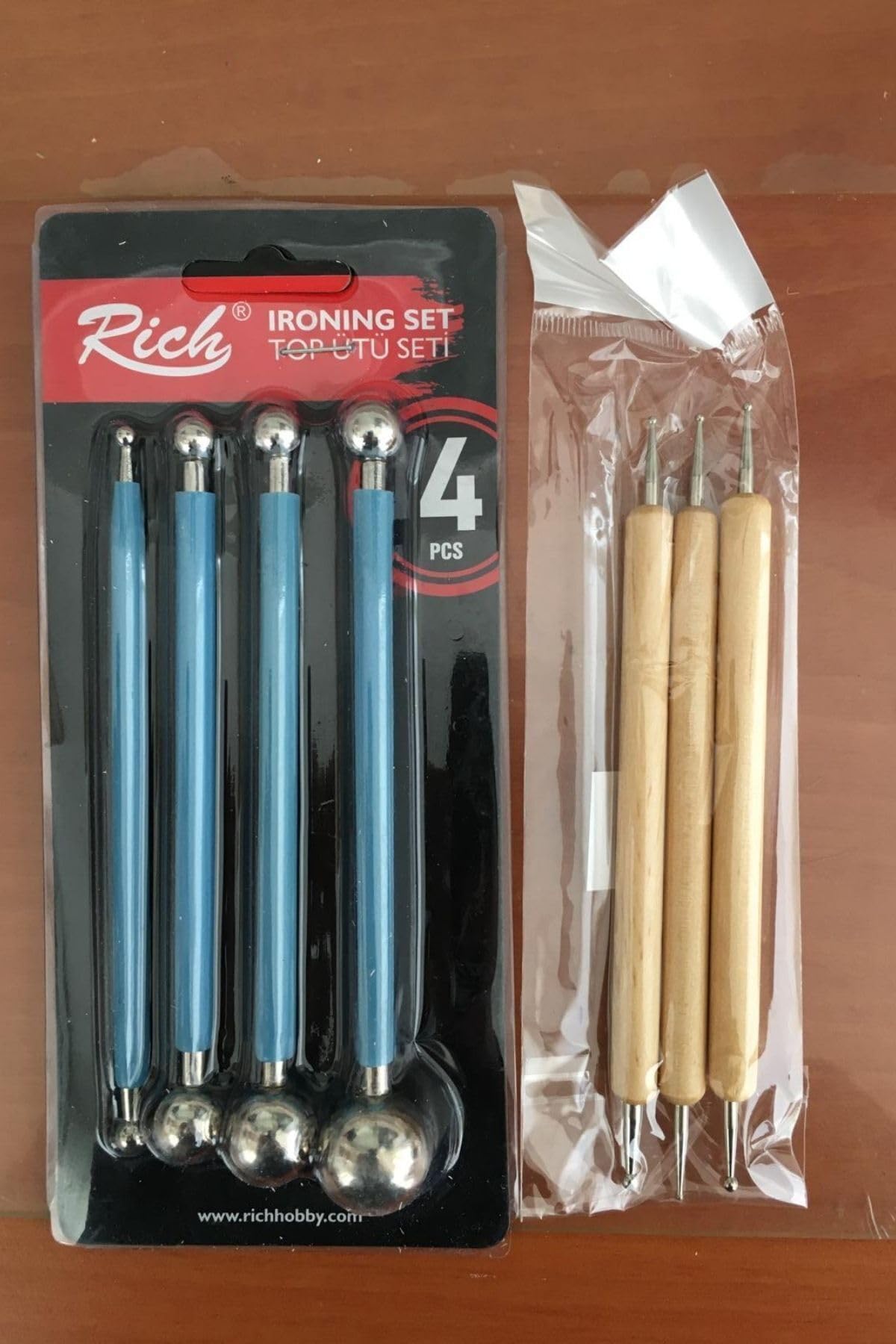 Esmay Çiçek Ütüsü 4'lü Set Top Ütü Metal Top Ütü 4 Lü Set ve Aliminyum kabartma Seti gnsRKFaz939