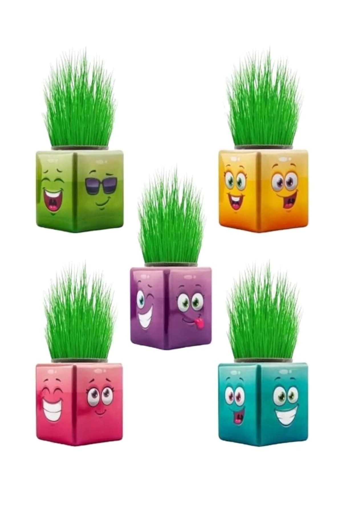 ÇİM ADAM ÇİMOJİ 32'Lİ RENKLİ KÜP ŞEKLİNDE çimadam çimoji
