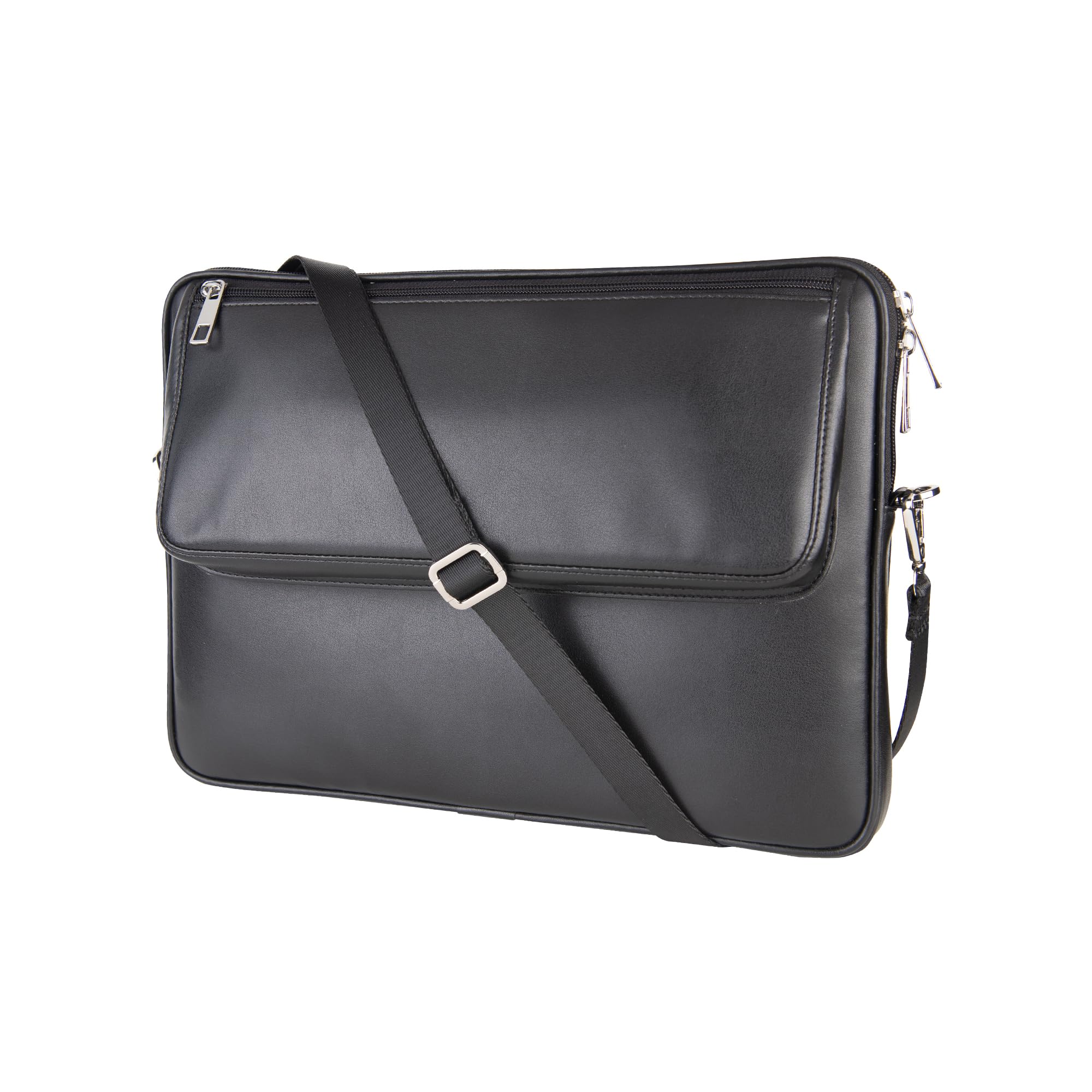 2K S.Deri Laptop Çantası,Tablet Çantası,13.3'' inç,Vegan,Omuz ve Valiz Askılı,Aksesuar ve Evrak Cepli,24 * 34 * 2 cm.,Siyah
