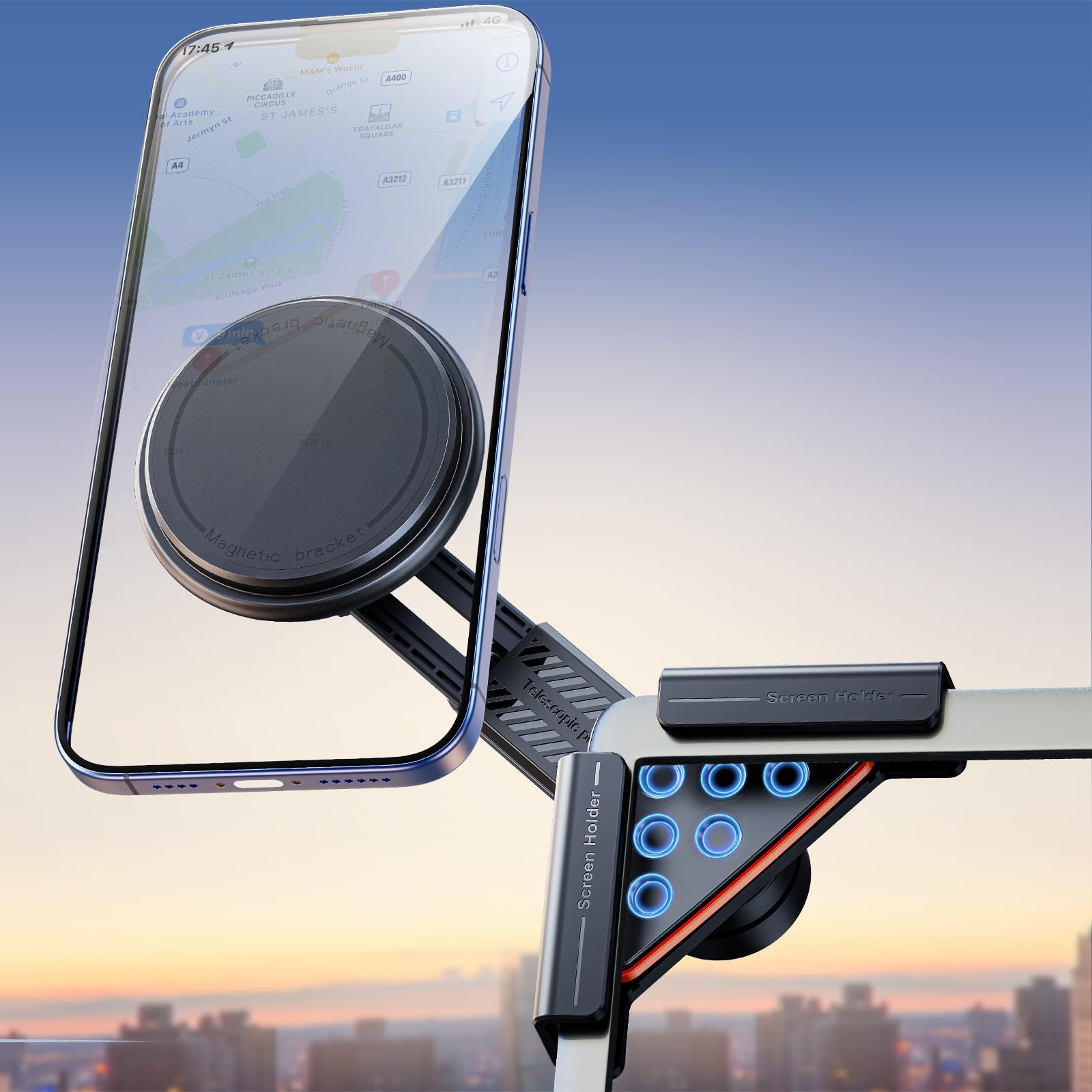 DICMKY Tesla telefon montaj Tesla Model Y/3 2026 2025 2024 2023 2022, 360 ° döner araba aksesuarları için Tesla ekran manyetik telefon tutucu standı, (Tesla Model Y (Juniper)/3 (Highland)/X/Cybertruck