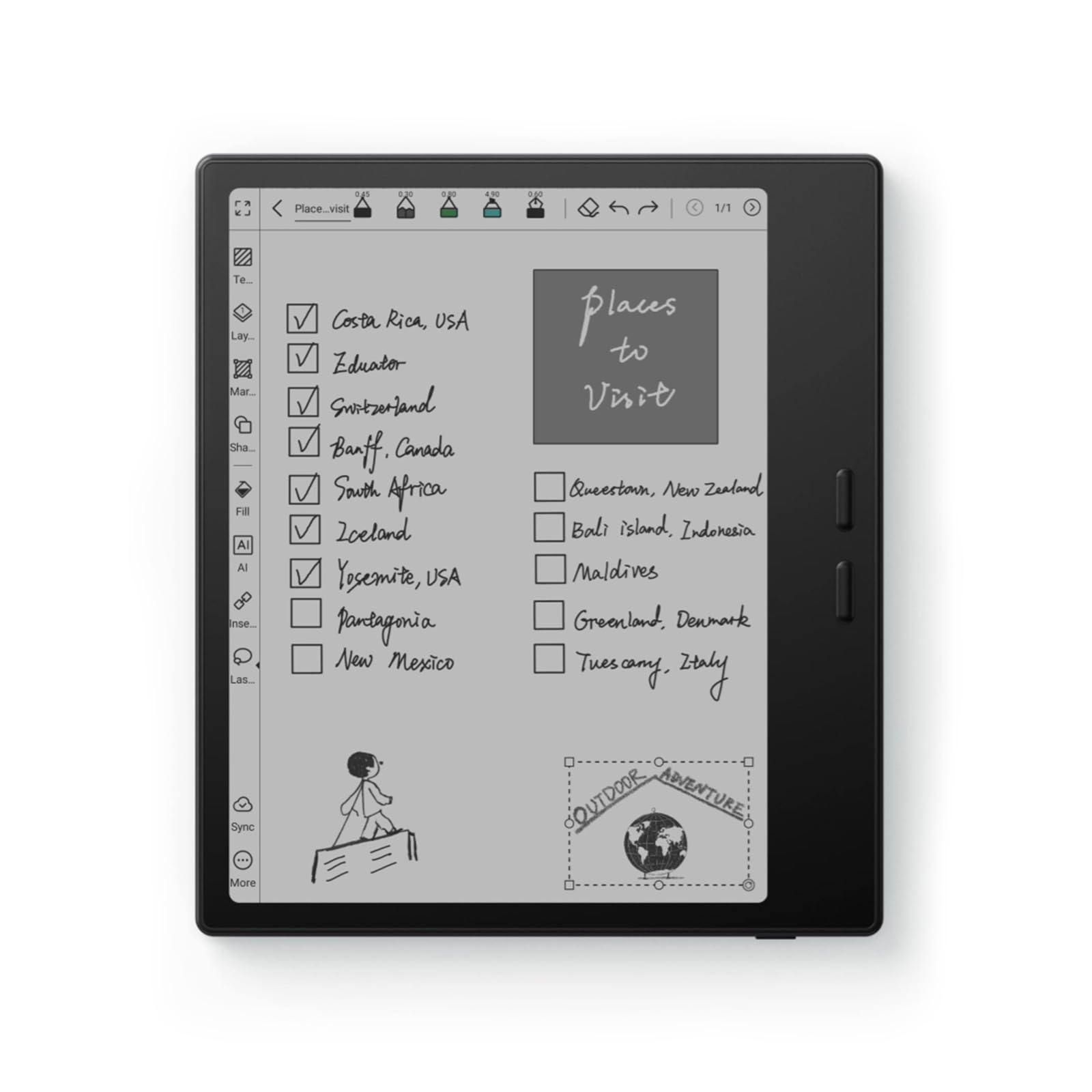 BOOX Tablet Go Color 7 Gen II E Mürekkep Tablet 4G 64G Destek Aktif Stylus InkSense (Siyah)