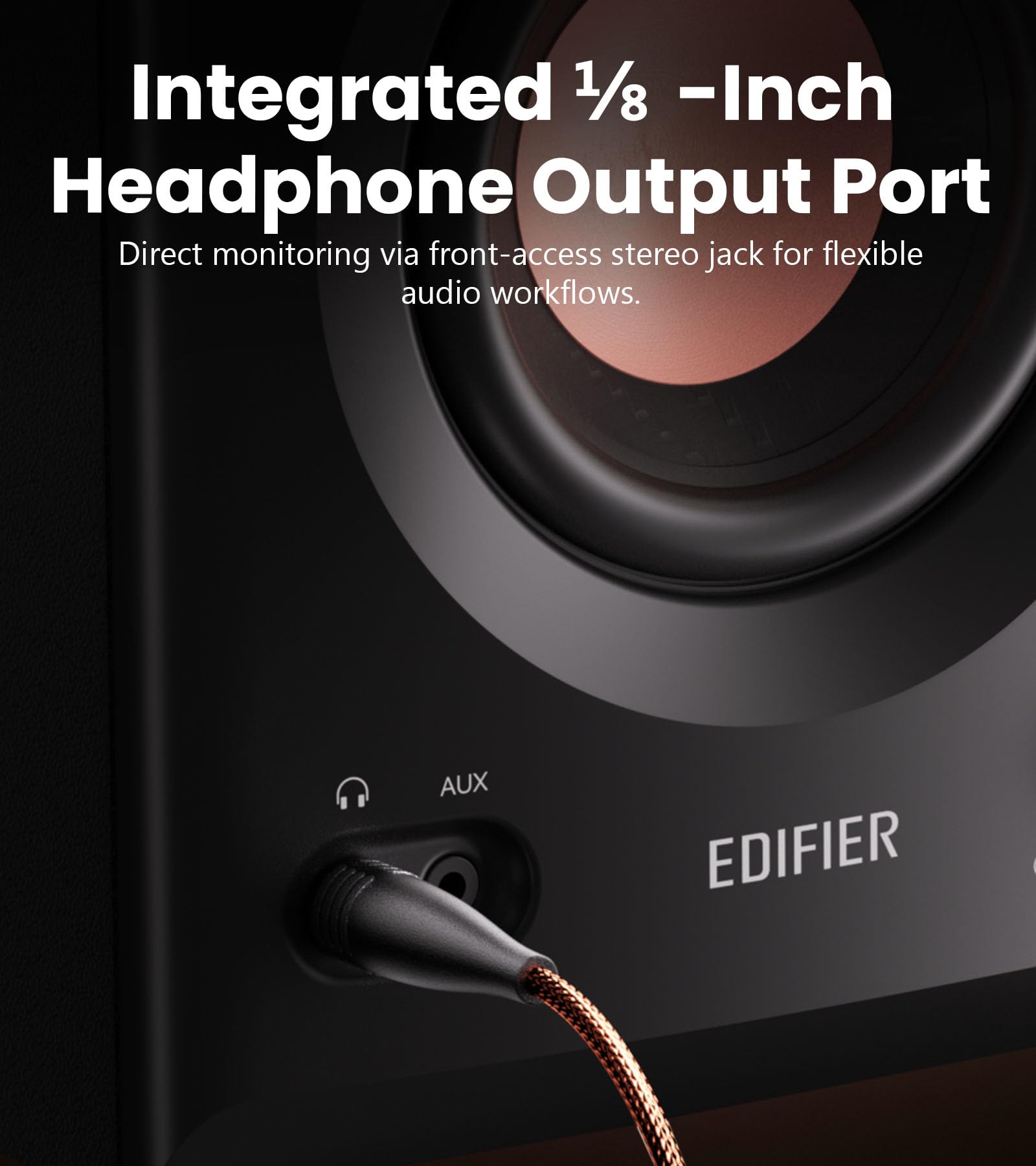 Edifier MR5 Bluetooth Powered Studio Monitör 2.0 Hoparlörler Hi-Res Audo 110 Watt Siyah