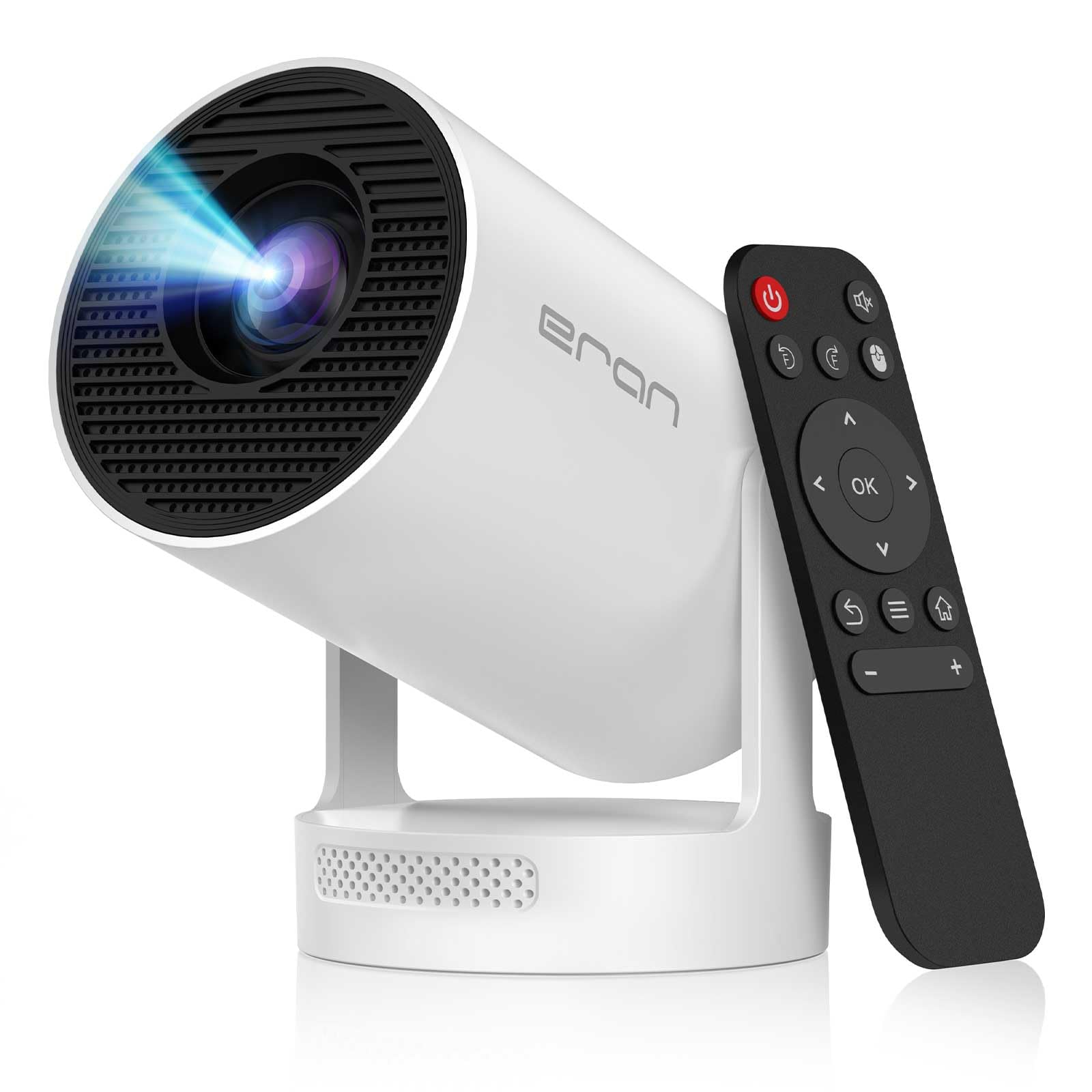 [Elektrikli Odak] 4K Destekli Mini Taşınabilir Projektör, Bluetooth 5.4 WIFI6, 5watt Ses Tabanlı Hoparlör, 260 ANSI, Android 11, 210° Döndürme, Otomatik Keystone Düzeltme Video Projektörü HY300 PLUS