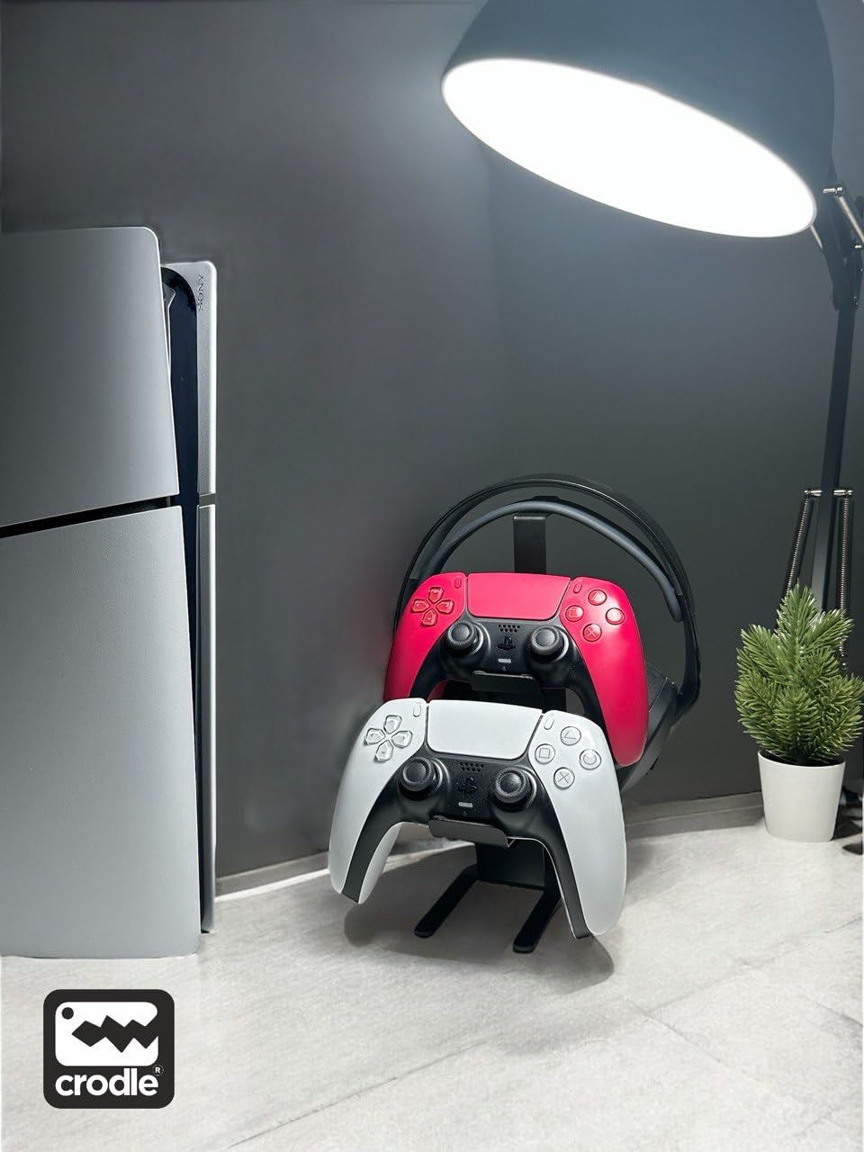 Duvara Monte Edilebilen Masaüstü Metal Siyah Gaming Ps4 Ps5 Xbox Joystick Controller Tutucu Ve Kulak