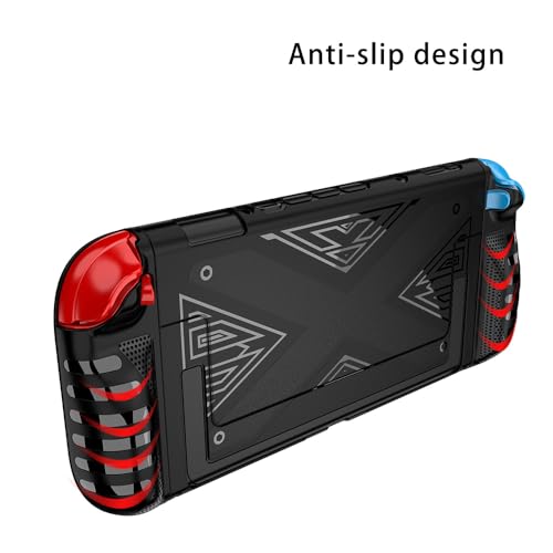 QJONSIU Nintendo Switch 2 için Kılıf, Kickstand ile Yumuşak TPU Kılıf, Nintendo Switch 2 için Çizilmez Koruyucu Case-Siyah
