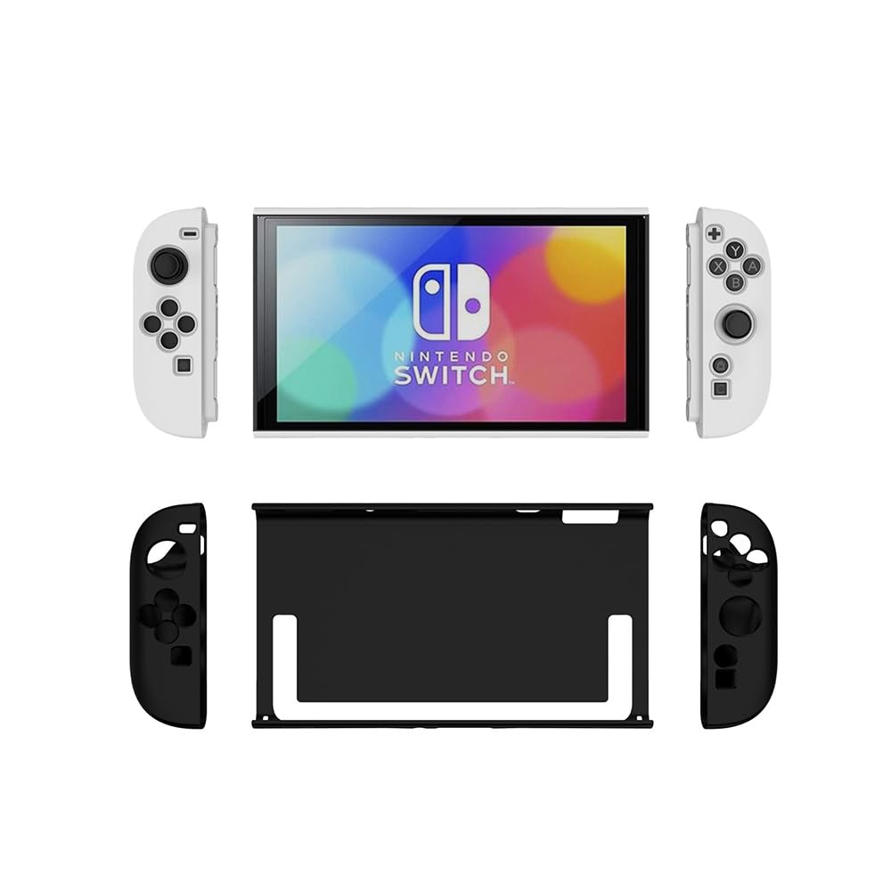 QJONSIU Nintendo Switch 2 için Kılıf, Kickstand ile Yumuşak TPU Kılıf, Nintendo Switch 2 için Çizilmez Koruyucu Case-Beyaz
