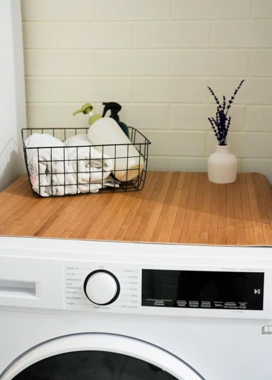 Orret Home Kaydırmaz Tabanlı Bambu Banyo Paspası – 70x45 cm Doğal Ahşap Bambu Mat, Suya Dayanıklı, Kaymaz Paspas, Dekoratif ve Hijyenik Zemin Kaplama