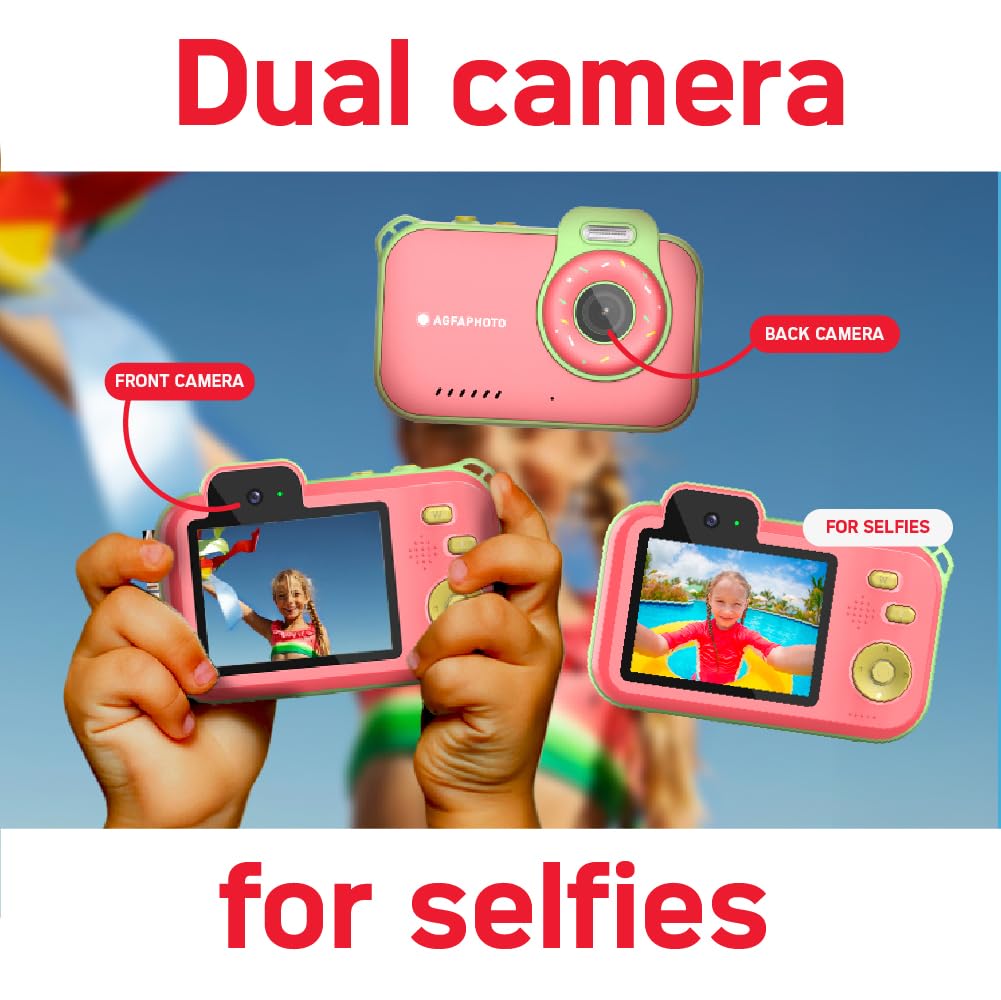 AgfaPhoto Realikids Cam Waterproof 2 Waterproof Dijital Fotoğraf Makinesi 12MP, 2.7K Video, Lityum Pil, CMOS Sensör, 3 inç LCD Ekran