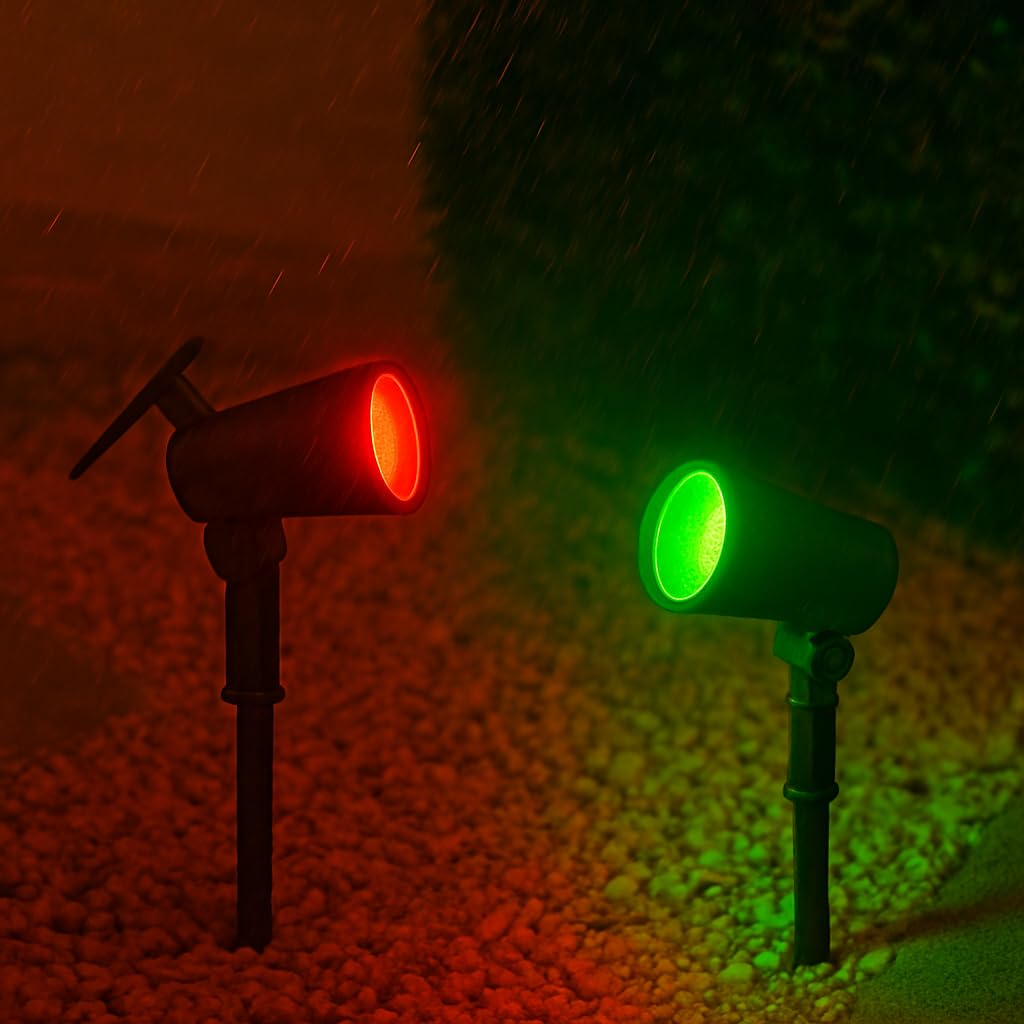 Coverzone 1 Adet Solar Enerjili RGB Renkli Işık Bahçe Işıklandırmak için Lamba Dış Mekan Işık Uygun Güneş Enerjili Aydınlatma Piknik Kamp Tatil için Bahçe, Veranda, Havuz Kenarı Aydınlatması SBRGB-1
