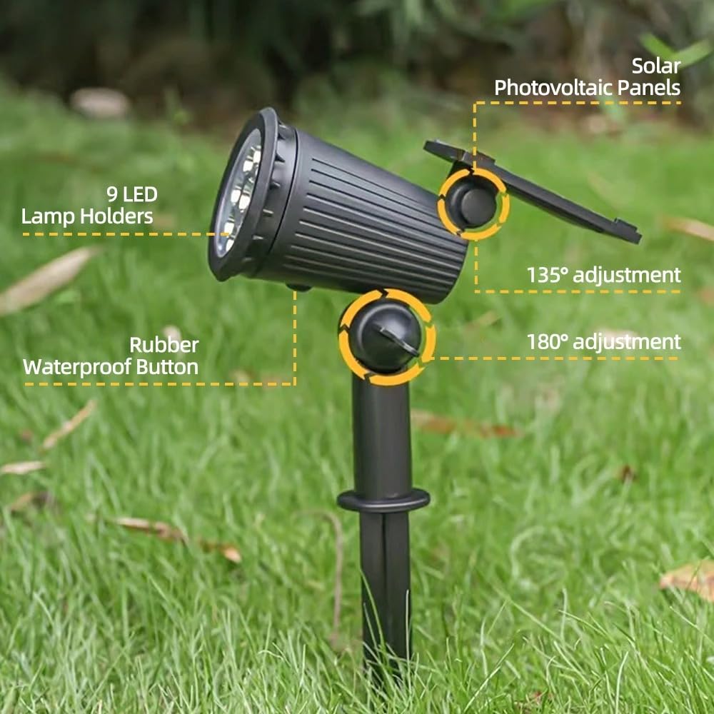 Coverzone 1 Adet Solar Enerjili RGB Renkli Işık Bahçe Işıklandırmak için Lamba Dış Mekan Işık Uygun Güneş Enerjili Aydınlatma Piknik Kamp Tatil için Bahçe, Veranda, Havuz Kenarı Aydınlatması SBRGB-1