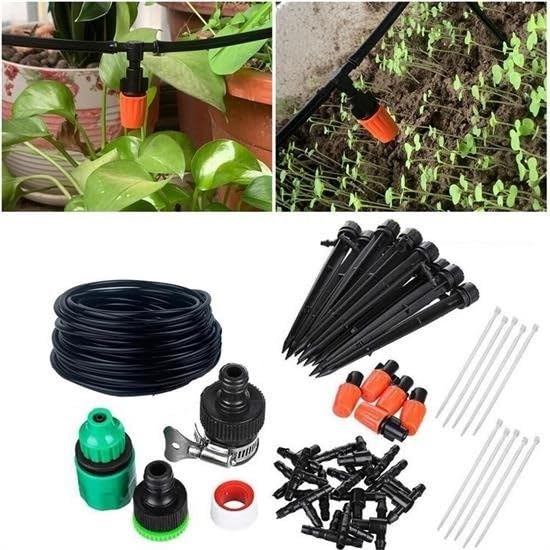 By Nevser® 10 Metre Bahçe Damlama Sulama Sistemi Seti Hortum ve Ek Parçaları