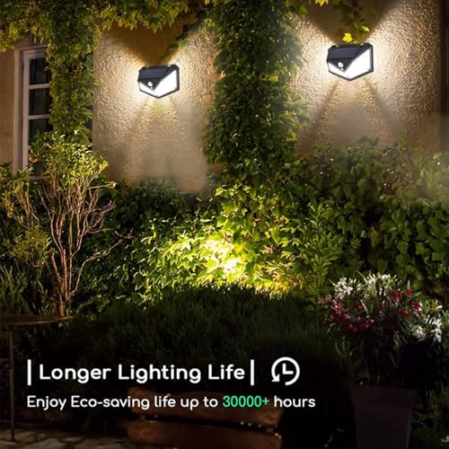 Coverzone Harekete Sensörlü Solar Enerjili Işık Bahçe Işıklandırmak için Lamba Dış Mekan için Uygun Güneş Enerjili Aydınlatma Piknik Kamp Tatil için Bahçe, Havuz Kenarı Aydınlatması BK-100B COB