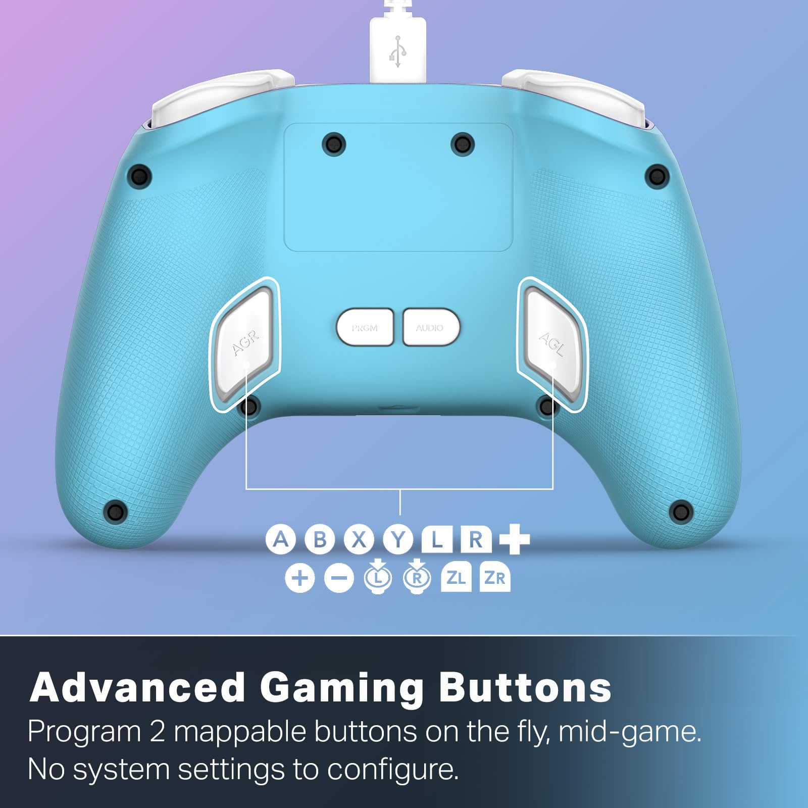 PowerA Advantage Switch 2 için Mushroom Kingdom Wired Pro Controller Kablolu Oyun Kolu