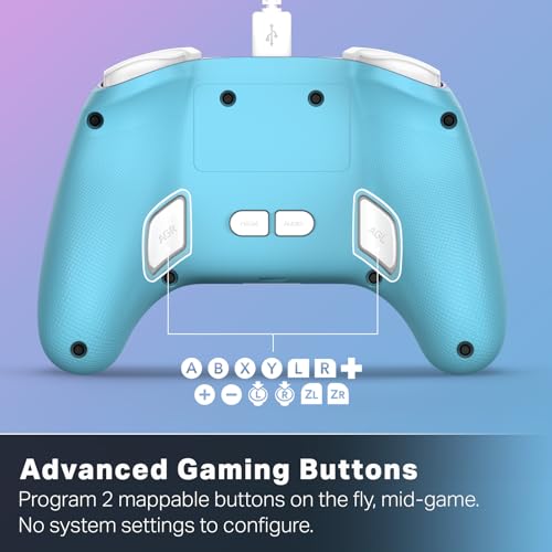 PowerA Advantage Switch 2 için Mushroom Kingdom Wired Pro Controller Kablolu Oyun Kolu