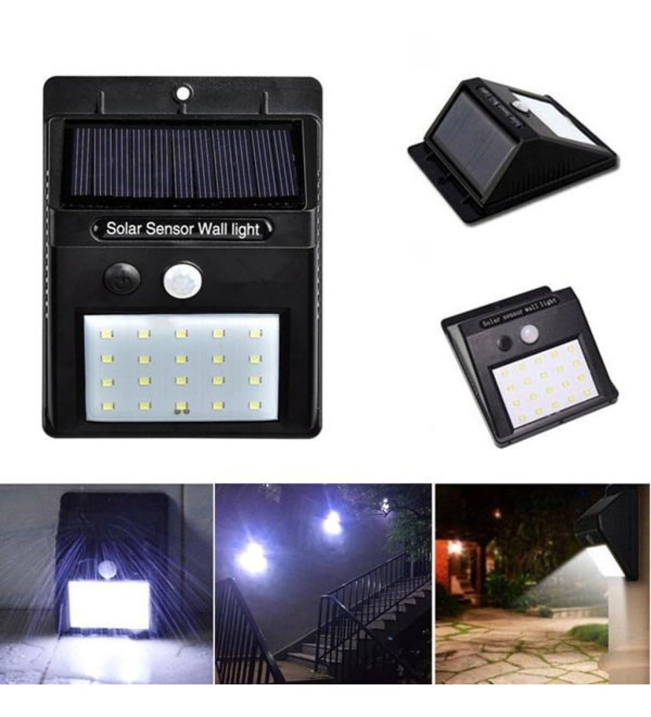 Coverzone Hareket Sensörlü Solar Enerjili Işık Bahçe Işıklandırmak için Lamba Dış Mekan için Uygun Güneş Enerjili Aydınlatma Piknik Kamp Tatil için Bahçe, Havuz Kenarı Aydınlatması SL-BHS-12