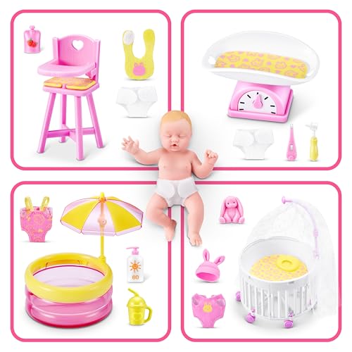 5 Surprise My Mini Baby Series 2 by ZURU, Koleksiyon Gizemli Kapsül, Kız Oyuncağı, Gerçekçi Minyatür Bebek, Oyun Seti ve Aksesuarları (2 Kapsül)