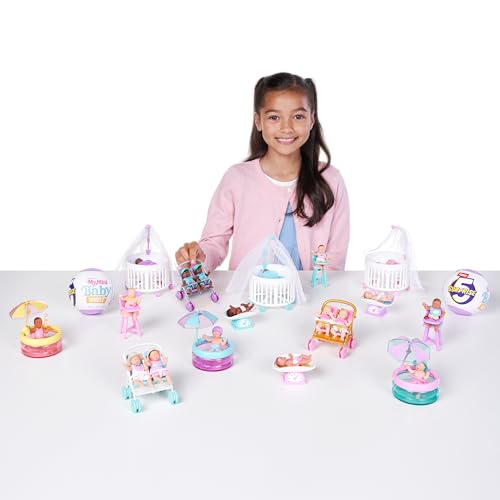 5 Surprise My Mini Baby Series 2 by ZURU, Koleksiyon Gizemli Kapsül, Kız Oyuncağı, Gerçekçi Minyatür Bebek, Oyun Seti ve Aksesuarları (2 Kapsül)