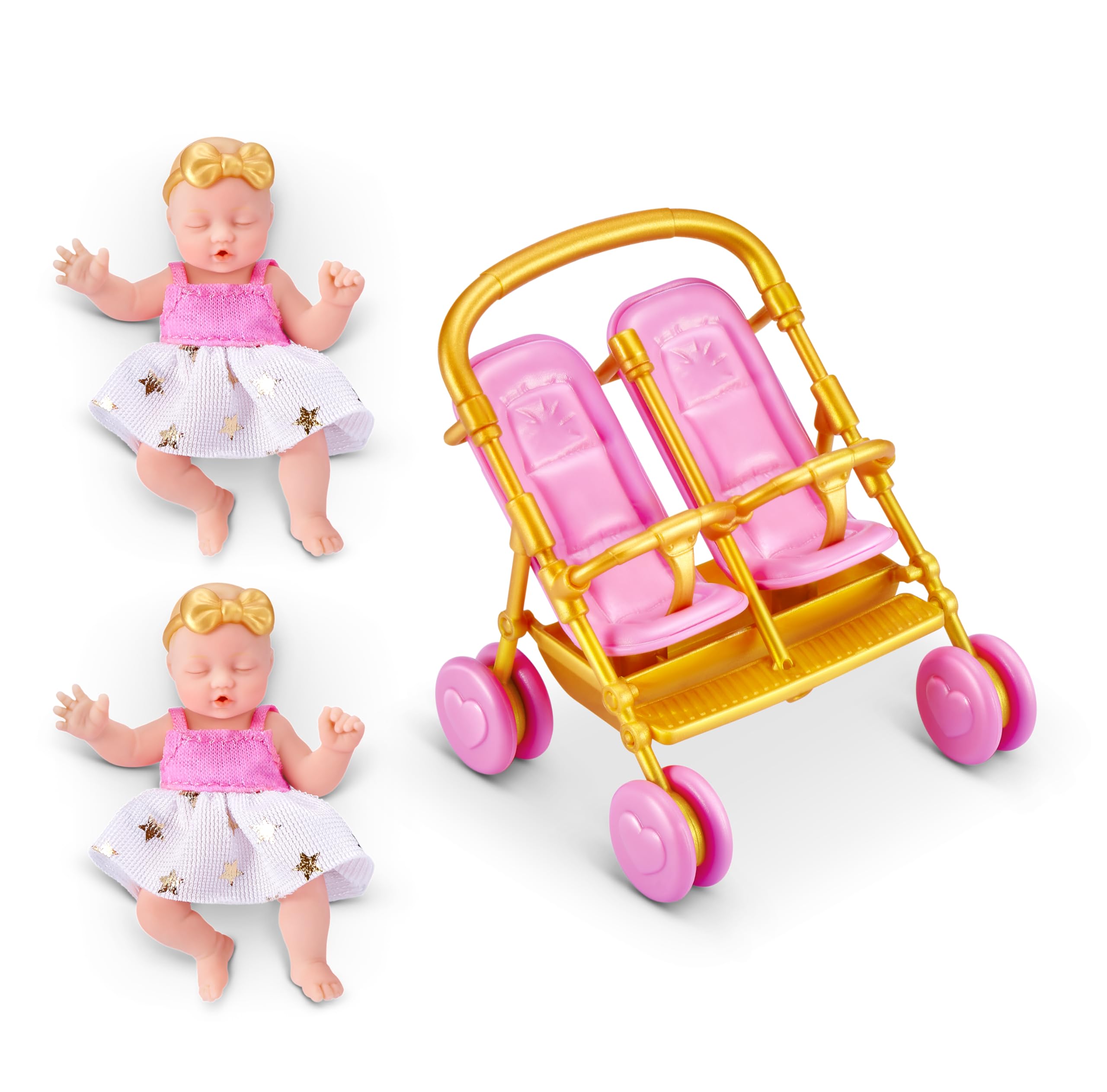 5 Surprise My Mini Baby Series 2 by ZURU, Koleksiyon Gizemli Kapsül, Kız Oyuncağı, Gerçekçi Minyatür Bebek, Oyun Seti ve Aksesuarları (2 Kapsül)