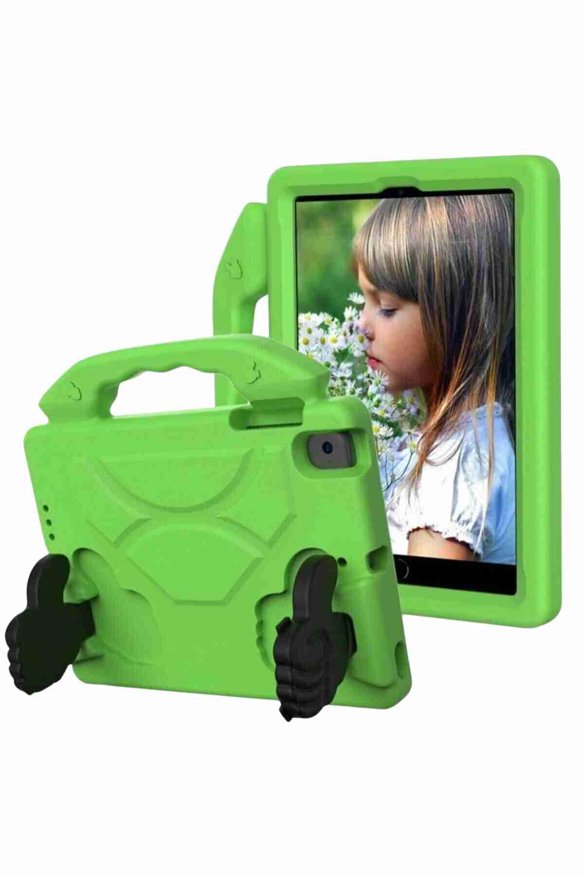 10.2 inç 7/8/9 Nesil iPad Uyumlu Eğlenceli Yumuşak Like Standlı Tablet Kılıfı Yeşil