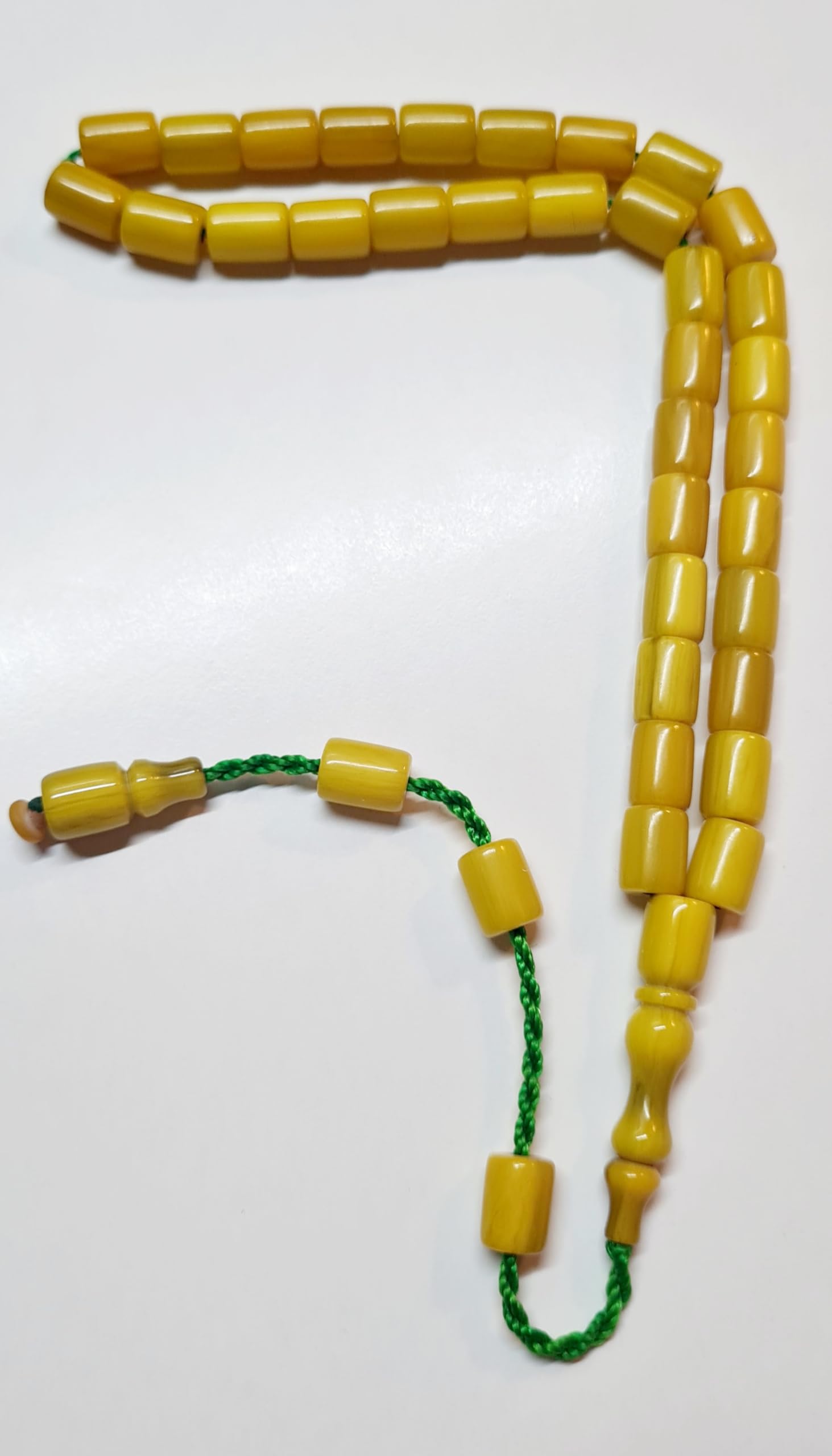 Özel Kadife Tespih Kutulu, Kolleksiyonluk Kuru Torna El Yapımı Eski Malzeme Yeni Tornalanmış Usta İşi 11 X 8 mm Ölçülerinde 27 Gr 35 CM Sıralı Sistem Kalem İşcilik Eski Çubuk Döküm Katalin Tespih