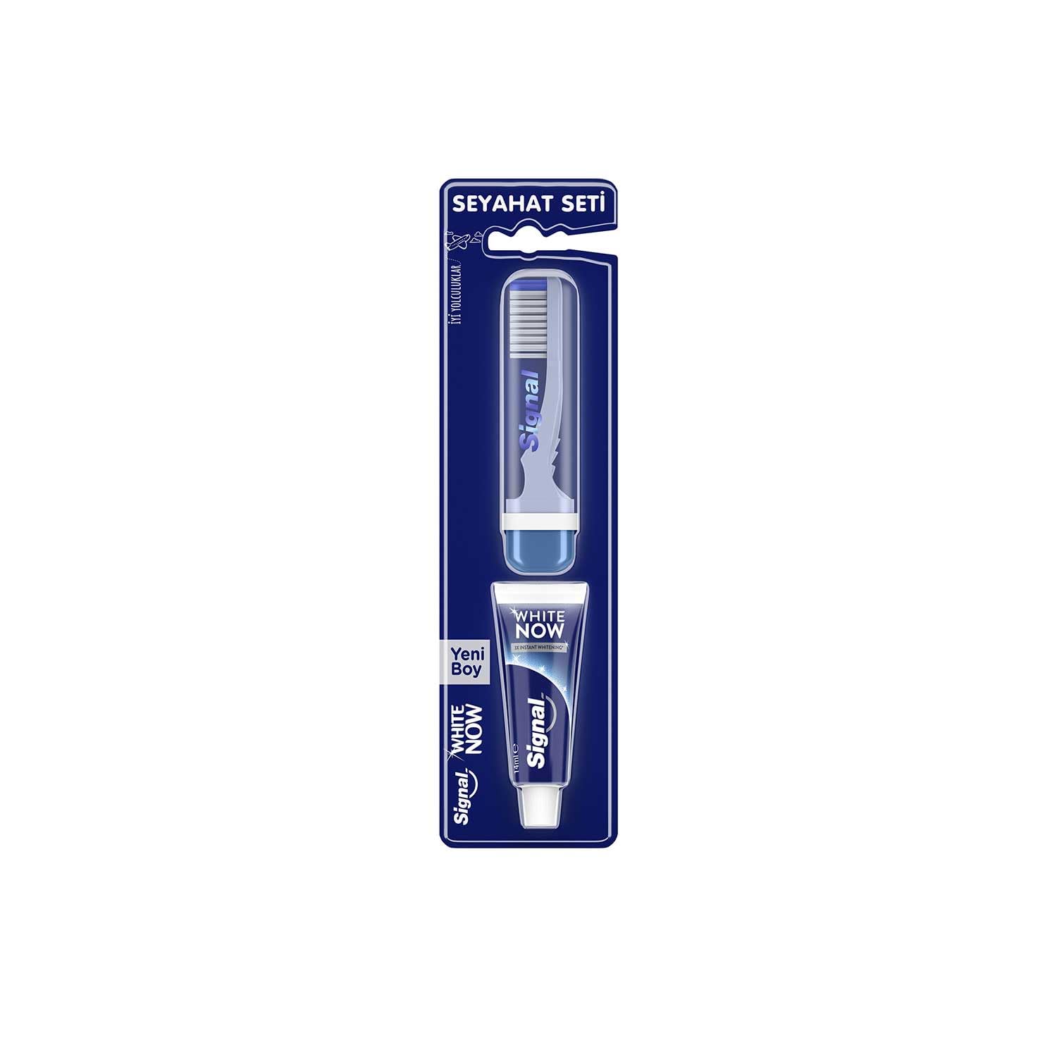 Signal White Now Diş Macunu 14 ml + Diş Fırçası Seyahat Seti