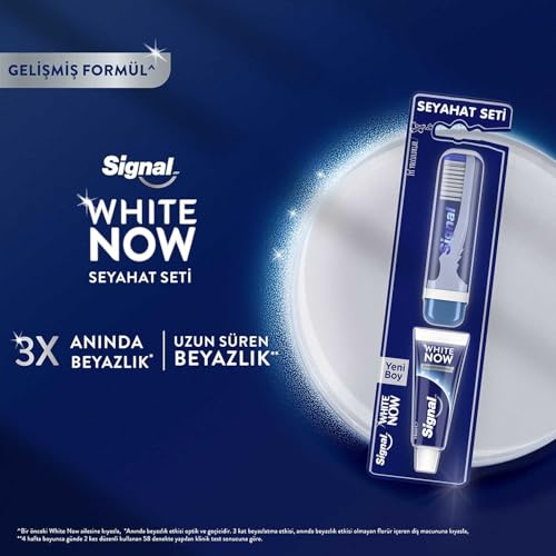 Signal White Now Diş Macunu 14 ml + Diş Fırçası Seyahat Seti