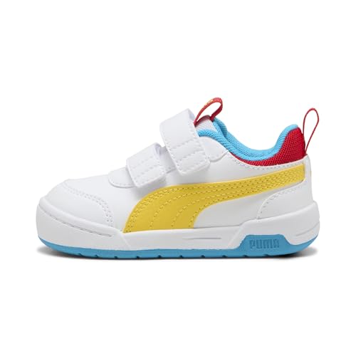 PUMA Unisex Çocuk Puma Multiflex 2 Color V Inf Spor Ayakkabı PUMA White-Pele Yellow 22