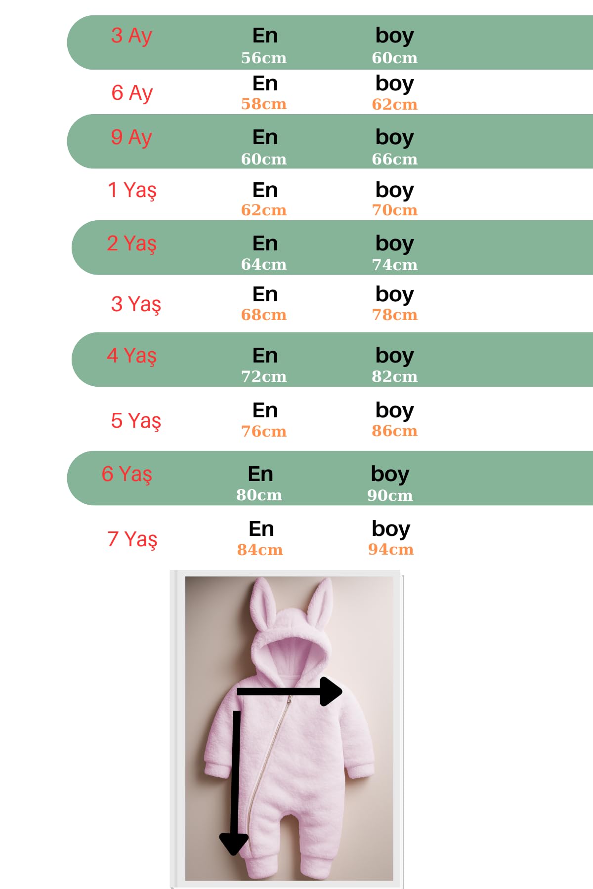 Kız Erkek Bebek Ve Çocuk Fermuarlı Peluş Tavşan Tulum (Pembe, 2 Yaş)