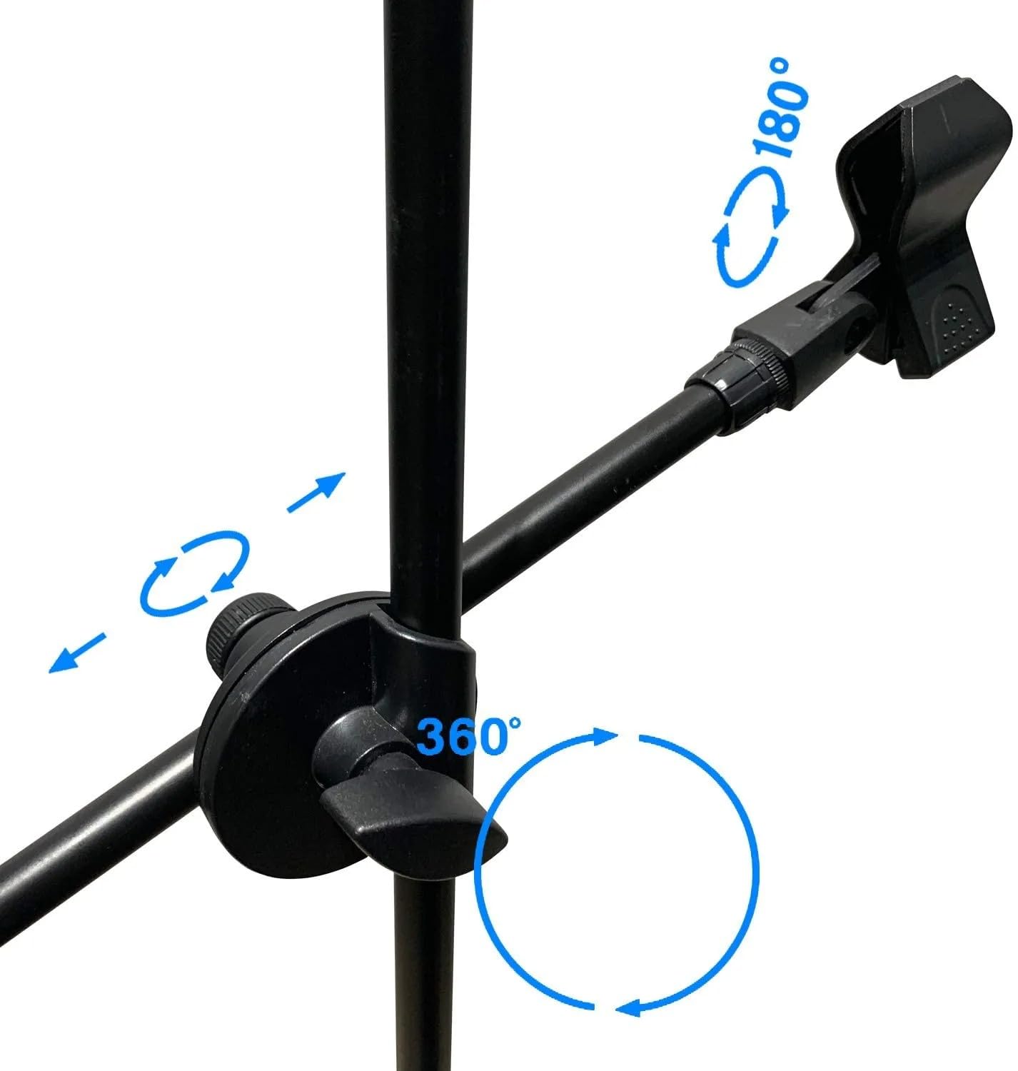 Coverzone 190cm Maksimum Uzunluk Mikrofon Standı Multi Fonksiyonel 2in1 Mikrofon ve Tablet Stand Katlanabilir Açısı Ayarlanabilir Zemin Üstü - Canlı müzik Mikrofon telefon stand 103SP