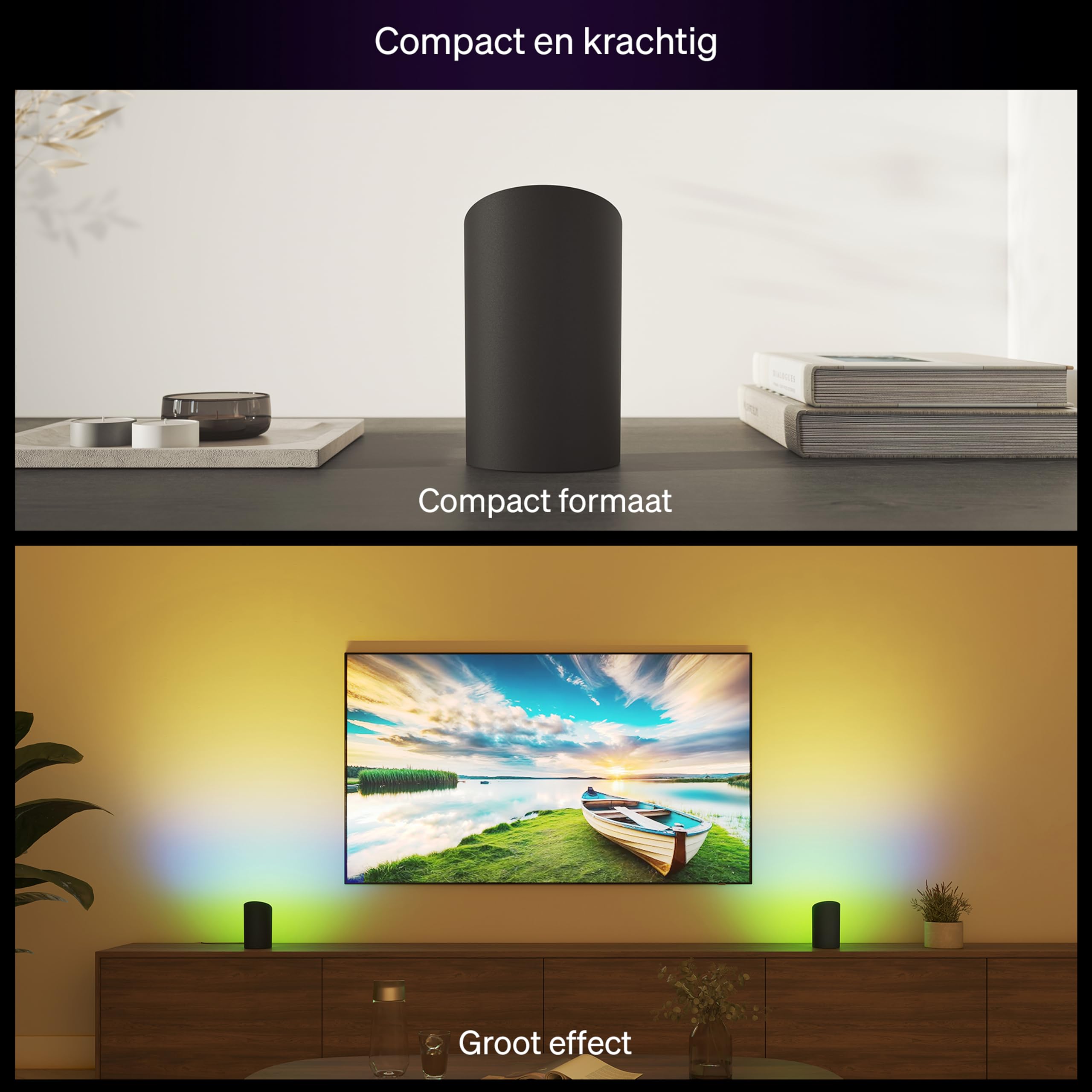 Philips Hue Flare Akıllı Duvar Aydınlatma - Siyah - Renkli ışık, ColorCast teknolojisi, Bluetooth uyumlu, Alexa, Apple Home ve Google Assistant ile sesli kontrol