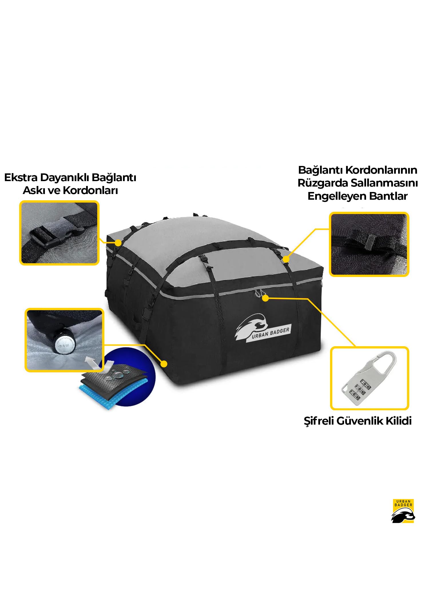 Urban Badger Mjolnir Araç Üstü Bavul, Dayanıklı Kamp Ekipmanları, Kamp Aksesuarları, Açık Hava Sporları,Yürüyüş, Doğa Sporları