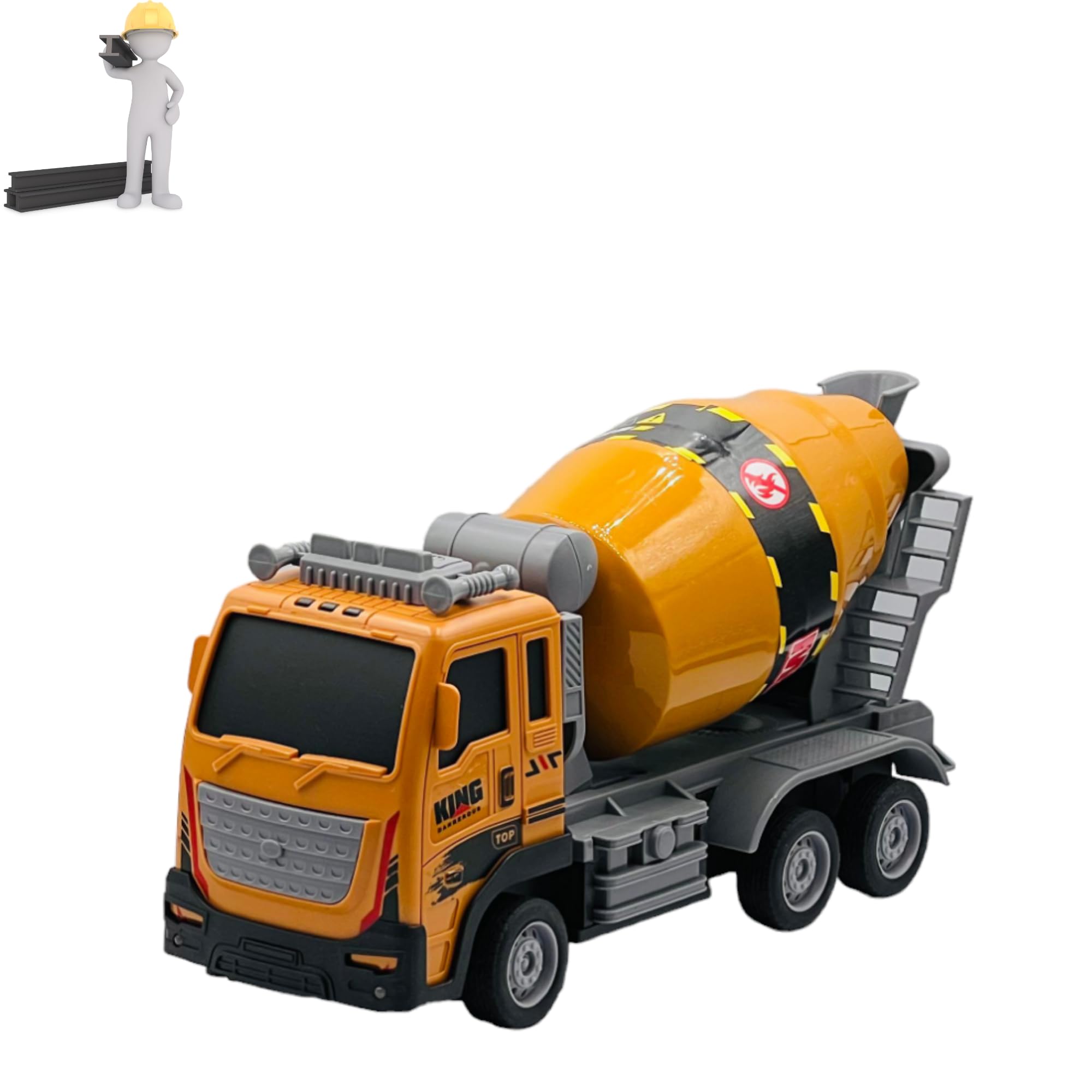 Uzaktan Kumandalı Şarjlı Full Fonksiyon Işıklı İnşaat Makineleri 27 Mhz 1:16 Ölçek (Beton Mikseri)
