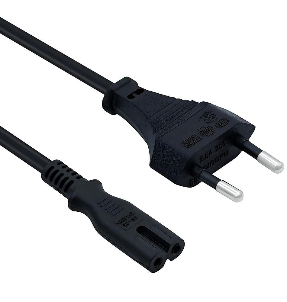 Polotech PS3 / PS4 / PS5 / XBox Series S-X Uyumlu Güç Kablosu 1.5 Metre 2Pin Güç Kablosu Projeksiyon - Monitör - Tv Universal