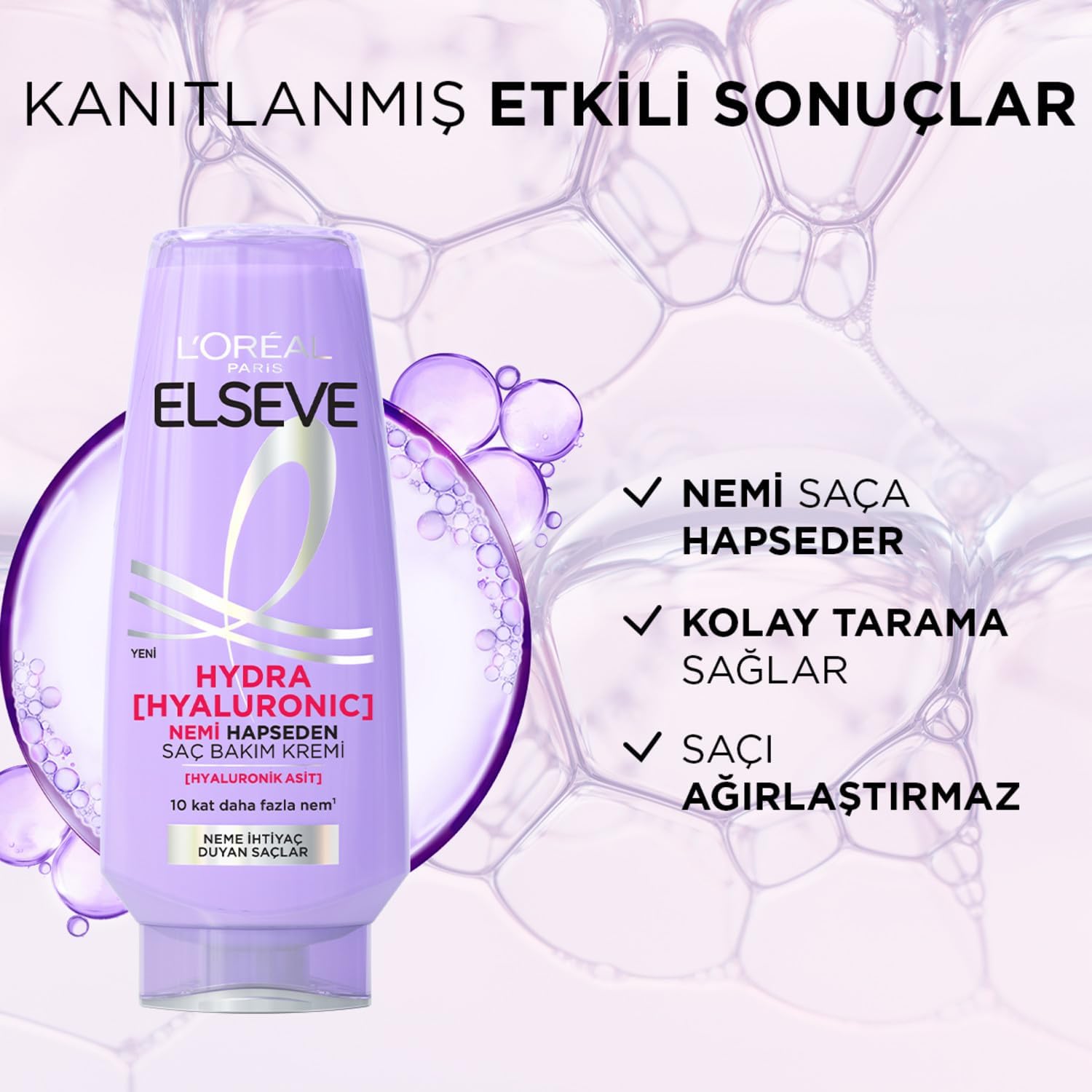 L'Oreal Paris Elseve Hydra [Hyaluronic] Nemi Hapseden Saç Bakım Kremi 250ml