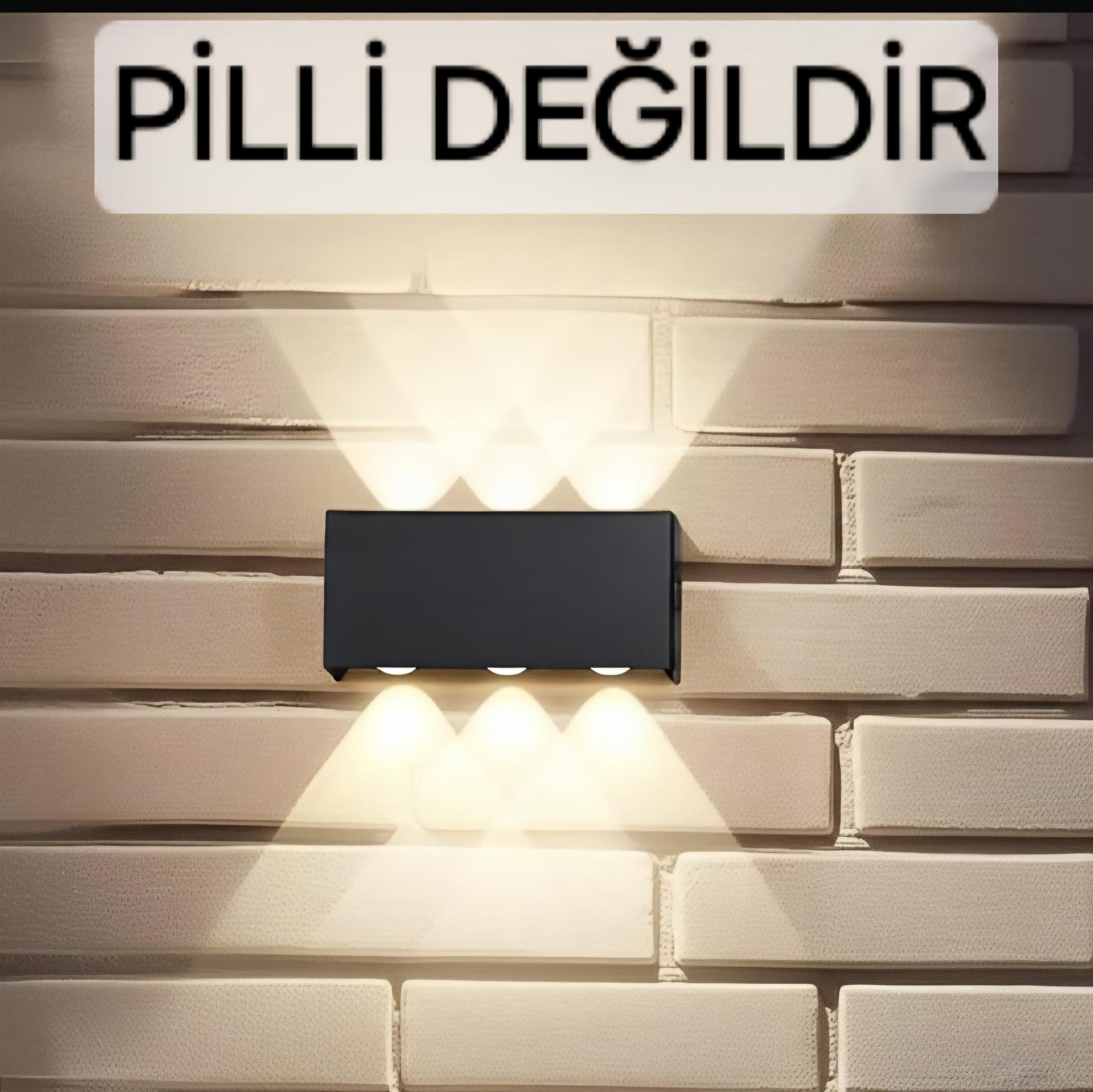 Modern LED Duvar Lambası, 6 Yönlü Aydınlatma, İç ve Dış Mekan, Siyah
