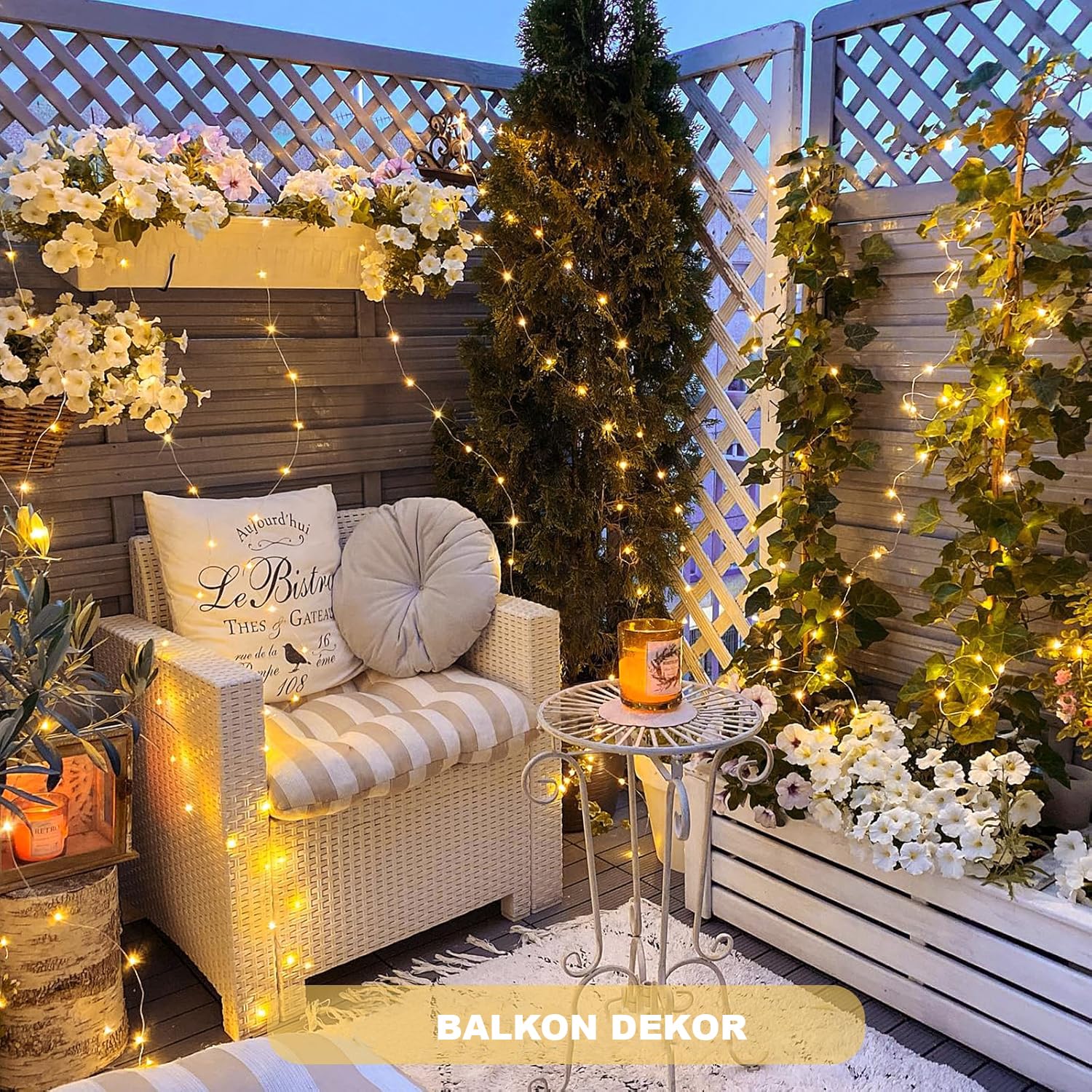 Light Home Güneş Enerjili LED Işık Zinciri – 40 Metre, 400 LED, IP64 Su Geçirmez, 8 Modlu, Sıcak Beyaz Işık, Bahçe, Ağaç, Teras, Düğün, Parti ve Noel Dekoru için