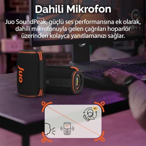 Juo SoundPeak Flex 10W RGB Bluetooth Hoparlör Kablosuz Taşınabilir Speaker