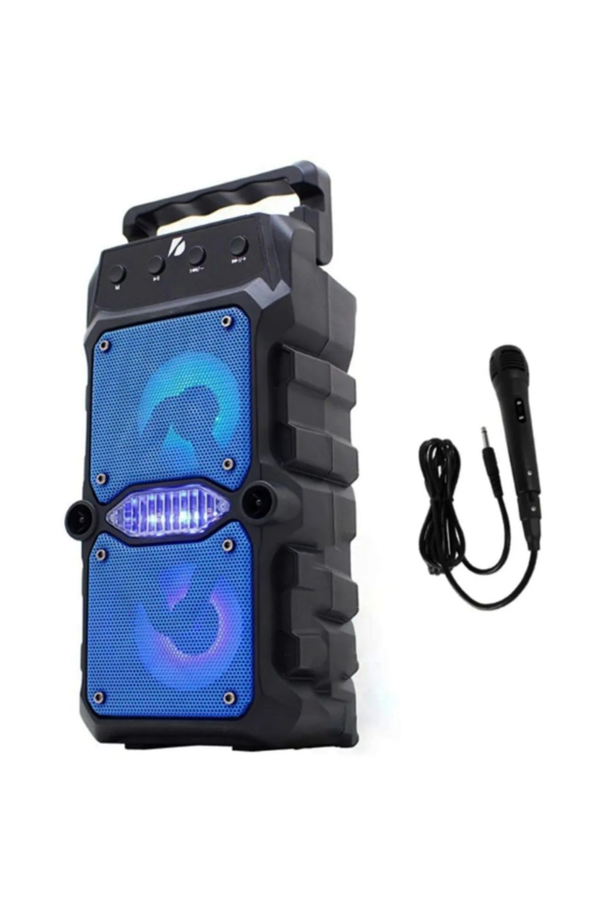 Bluetooth Hoparlör Rgb Işıklı Extra Bass Fm/Sd/Aux/Flaş Mikrofonlu Ses Bombası Speaker Müzik Çalar