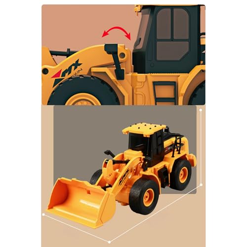 Uzaktan Kumandalı 40 MHz Tam Fonksiyonlu Rc İş Araçları Led Işıklı Kepçeleri, Damperi ve Vinç Hareketlidir (Kule Vinç-Kepçe-Bulldozer-Kamyon) (Bulldozer)