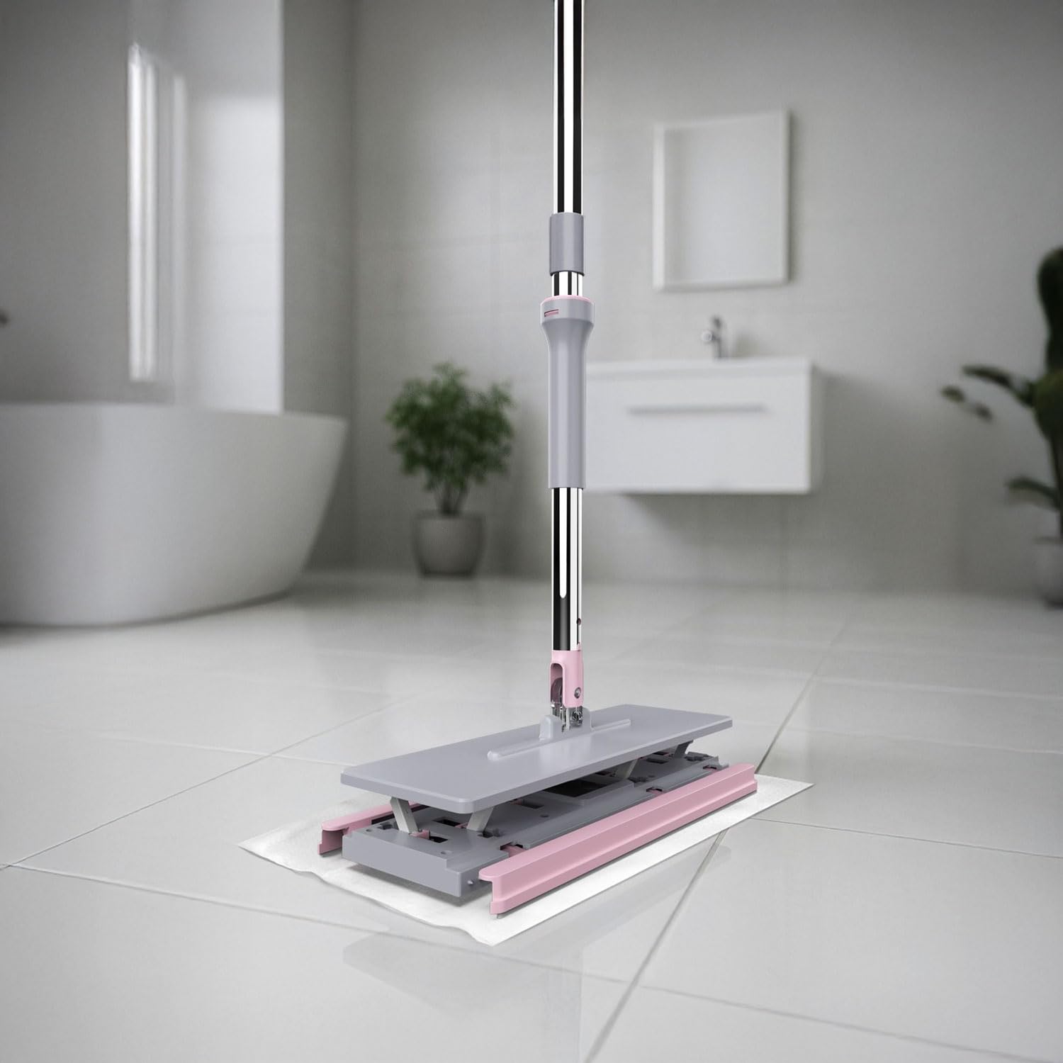 Deconox One Click Mop Paleti 4XL Büyük Palet 32cm, 8 Adet Bez Hediyeli, Asansörlü Mekanizma Çok Pratik, Tembel El Değmeden Islak Havlu Ve Bez Kullan At Otomatik, Kullan At Bezlerin Hepsine Uyumludur.