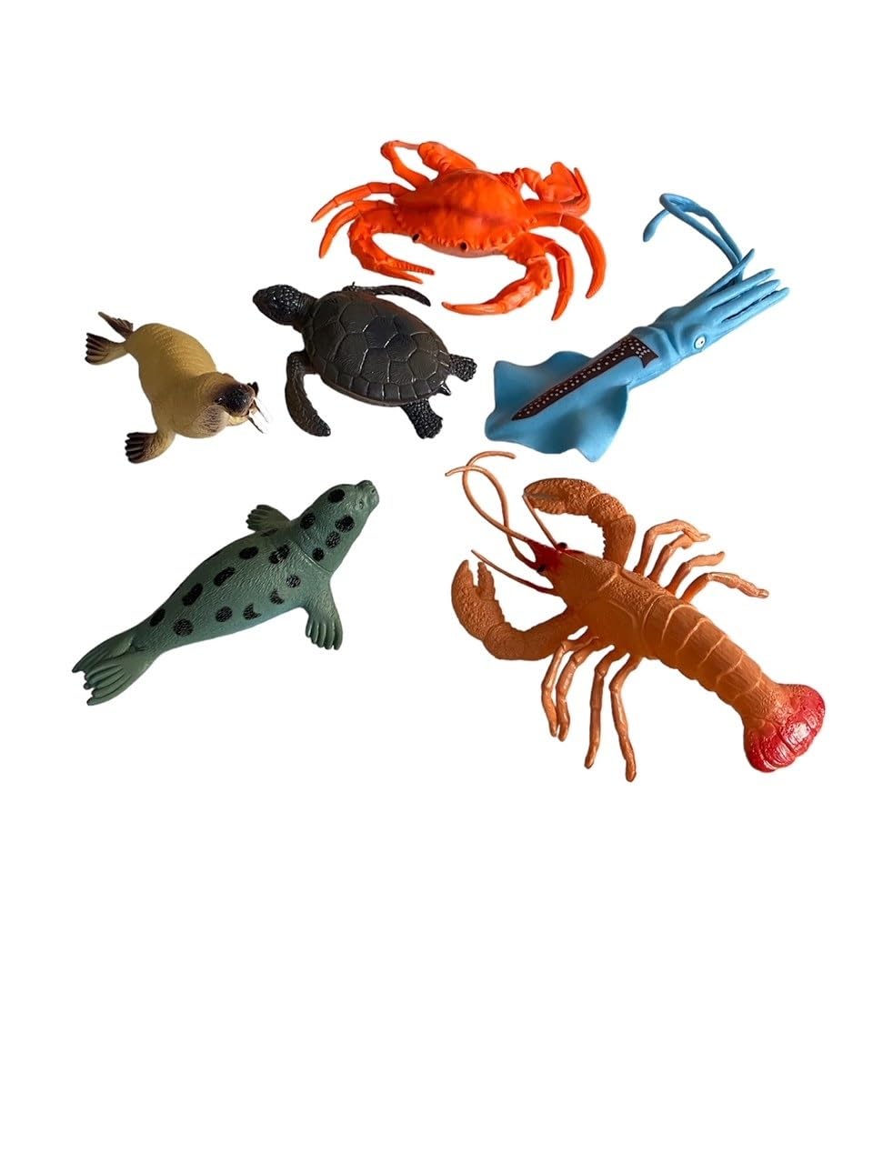 6 Parça Okyanus Hayvan Seti Büyük Boy (10-12cm)